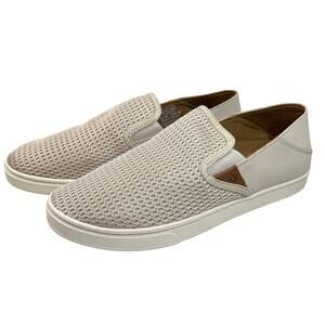 Olukai Pehuea Mesh Slip On Shoes Women's 8 Light Gray Boat Shoes Convertible